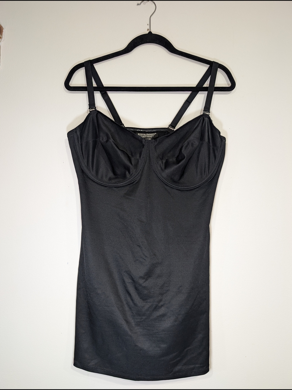 Bodyslimmers by Nancy Ganz 42D Black Underwire Shaping Slip Dress Convertible